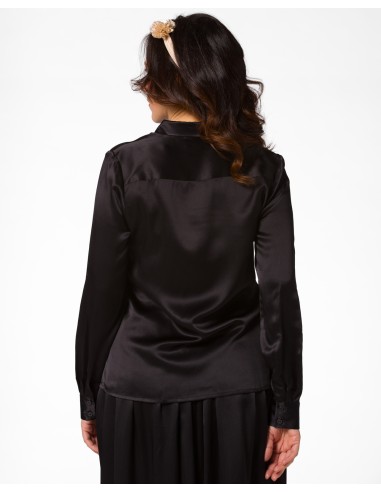 CAMICIA IN 100% SETA SATIN "SVEVA"