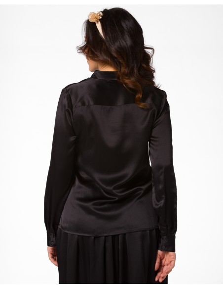 CAMICIA IN 100% SETA SATIN "SVEVA"