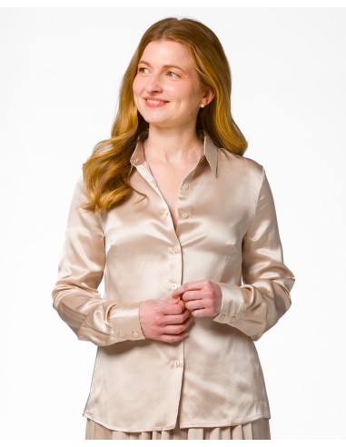 CAMICIA IN 100% SETA SATIN "SVEVA"