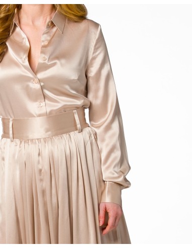 CAMICIA IN 100% SETA SATIN "SVEVA"