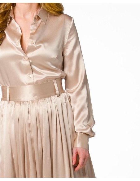 CAMICIA IN 100% SETA SATIN "SVEVA"