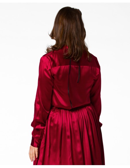 CAMICIA IN 100% SETA SATIN "SVEVA"