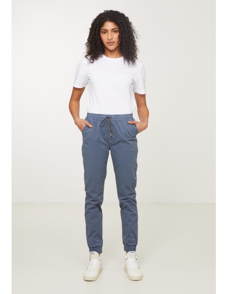 CHINO DONNA IN COTONE BIOLOGICO VEGAN "CALATHEA"