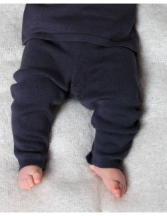 LEGGINGS CASMIRETTI BABY IN SETA E CASHMERE - CARBONE