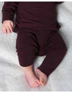 LEGGINGS CASMIRETTI BABY IN SETA E CASHMERE - MARRONE