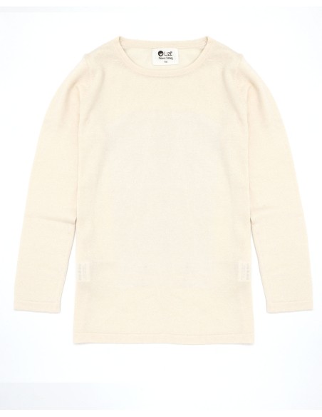 CASHMIRETTA KIDS MANICA LUNGA IN SETA E CASHMERE 