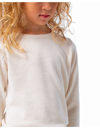 CASHMIRETTA KIDS MANICA LUNGA IN SETA E CASHMERE 