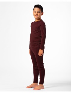 CASHMIRETTA KIDS MANICA LUNGA IN SETA E CASHMERE  - MARRONE 2