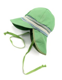 CAPPELLO IN COTONE BIO MAX  UV80 MOD "TIM" - VERDE