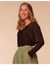 MAGLIA SCOLLO "V" CASHMIRETTA IN SETA E CASHMERE "ELISA"