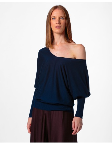 MAGLIA SCOLLO "V" CASHMIRETTA IN SETA E CASHMERE "ELISA"