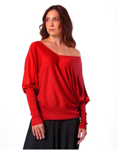 MAGLIA SCOLLO "V" CASHMIRETTA IN SETA E CASHMERE "ELISA"