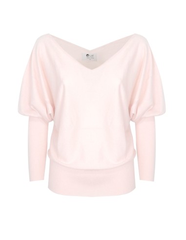 MAGLIA SCOLLO "V" CASHMIRETTA IN SETA E CASHMERE "ELISA"