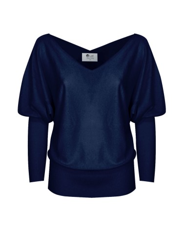 MAGLIA SCOLLO "V" CASHMIRETTA IN SETA E CASHMERE "ELISA"