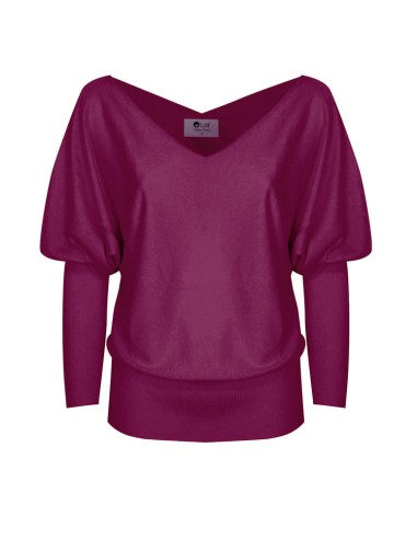 MAGLIA SCOLLO "V" CASHMIRETTA IN SETA E CASHMERE "ELISA"