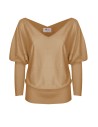 MAGLIA SCOLLO "V" CASHMIRETTA IN SETA E CASHMERE "ELISA"