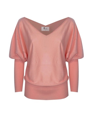 MAGLIA SCOLLO "V" CASHMIRETTA IN SETA E CASHMERE "ELISA"
