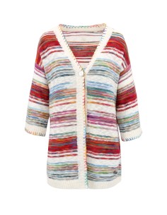 CARDIGAN KIMONO IN COTONE PIMA FATTO A MANO "AMAZONAS" -...