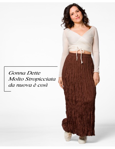 GONNA IN 100% SETA STROPICCIATA "DETTE LIMITED"