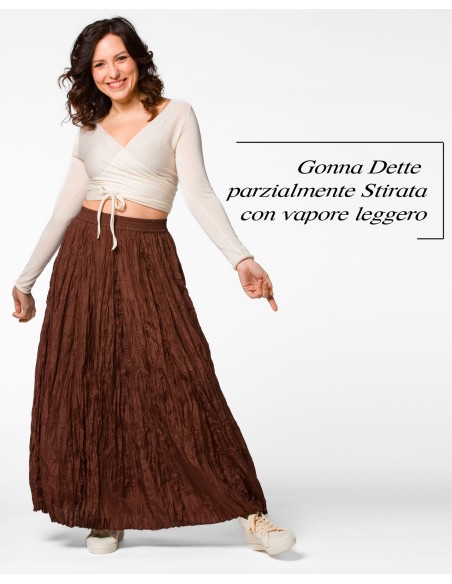 GONNA IN 100% SETA STROPICCIATA "DETTE LIMITED"