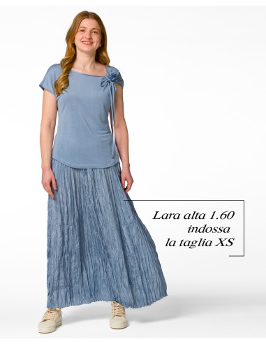 GONNA IN 100% SETA STROPICCIATA "DETTE LIMITED"