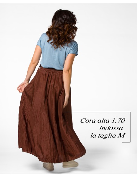 GONNA IN 100% SETA STROPICCIATA "DETTE LIMITED"