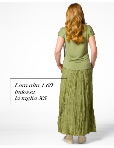 GONNA IN 100% SETA STROPICCIATA "DETTE LIMITED"