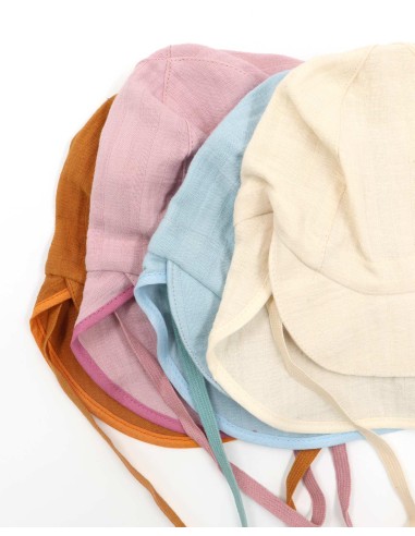 CAPPELLO BABY IN MUSSOLA DI COTONE BIO "TONY"