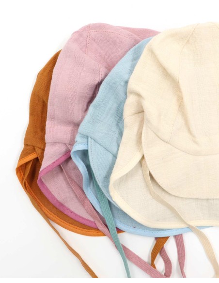 CAPPELLO BABY IN MUSSOLA DI COTONE BIO "TONY"