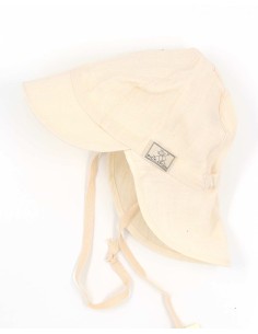 CAPPELLO BABY IN MUSSOLA DI COTONE BIO "TONY" - NATURALE