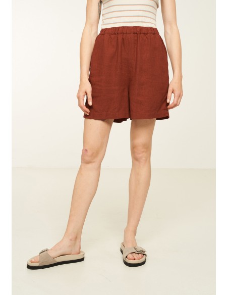 SHORTS DONNA IN ECOVISCOSA E LINO "FIR"