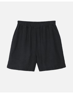 SHORTS DONNA IN ECOVISCOSA E LINO "FIR" - NERO 2
