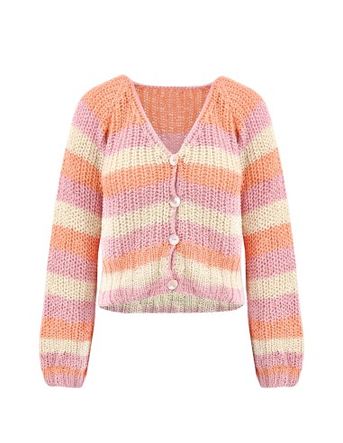 CARDIGAN IN 100% SETA BURETTA HANDKNIT