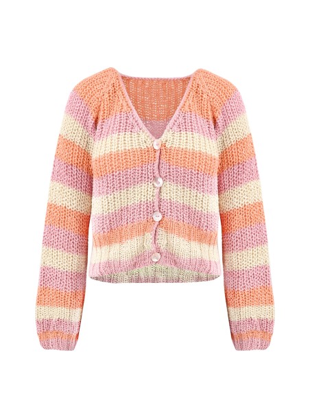 CARDIGAN IN 100% SETA BURETTA HANDKNIT