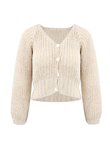 CARDIGAN IN 100% SETA BURETTA HANDKNIT