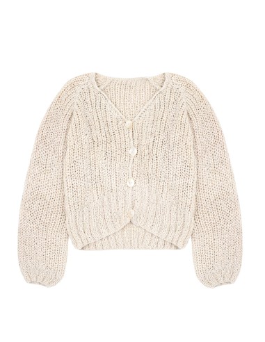 CARDIGAN IN 100% SETA BURETTA HANDKNIT