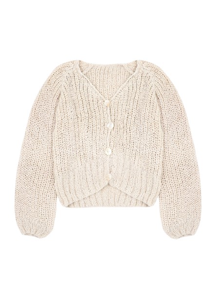 CARDIGAN IN 100% SETA BURETTA HANDKNIT