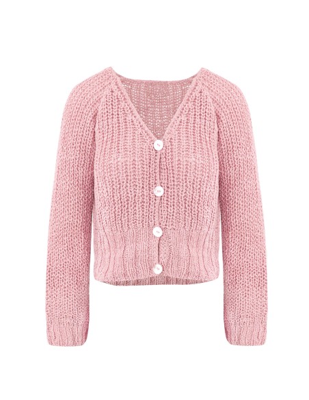 CARDIGAN IN 100% SETA BURETTA HANDKNIT