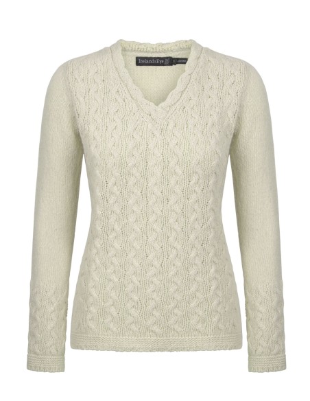 MAGLIONE IN LANA IRLANDESE E CASHMERE "BAILY"