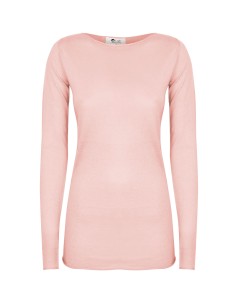 MAGLIA CASHMIRETTA IN SETA E CASHMERE "GRETA" - ROSA