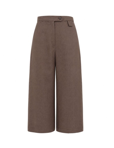 PANTA CULOTTE IN 100% LINO "KAI"