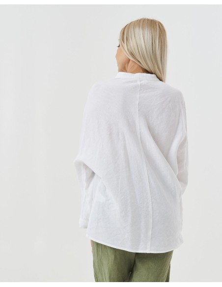 CAMICIA ALLA COREANA IN 100% LINO "MARION"