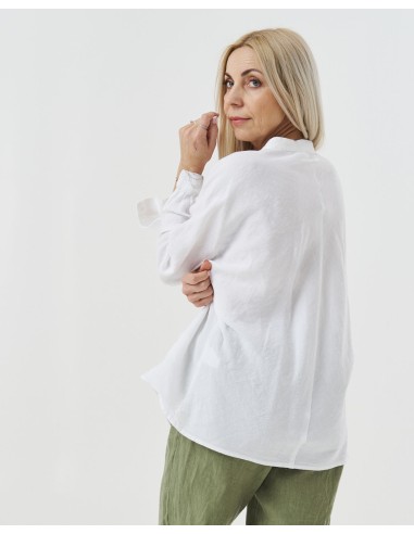 CAMICIA ALLA COREANA IN 100% LINO "MARION"