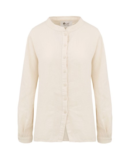 CAMICIA ALLA COREANA IN 100% LINO "MARION"