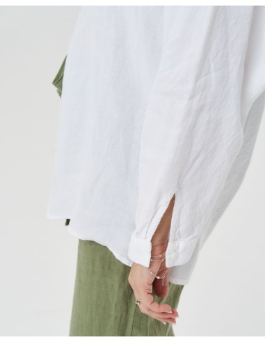 CAMICIA ALLA COREANA IN 100% LINO "MARION"