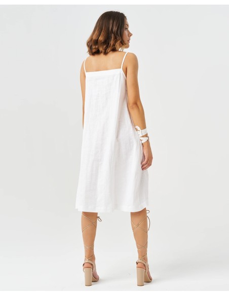 ABITO IN 100% LINO AMPIO CON SPALLINE SOTTILI "AUBREY"