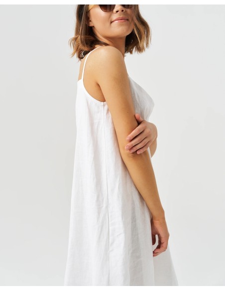 ABITO IN 100% LINO AMPIO CON SPALLINE SOTTILI "AUBREY"
