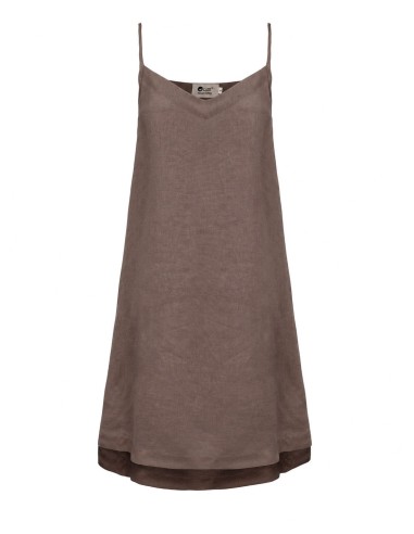 ABITO IN 100% LINO AMPIO CON SPALLINE SOTTILI "AUBREY"