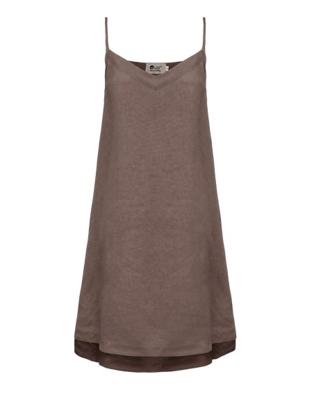 ABITO IN 100% LINO AMPIO CON SPALLINE SOTTILI "AUBREY"