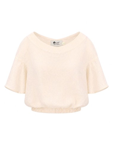 BLUSA IN 100% LINO A PALLONCINO "LAGOS"